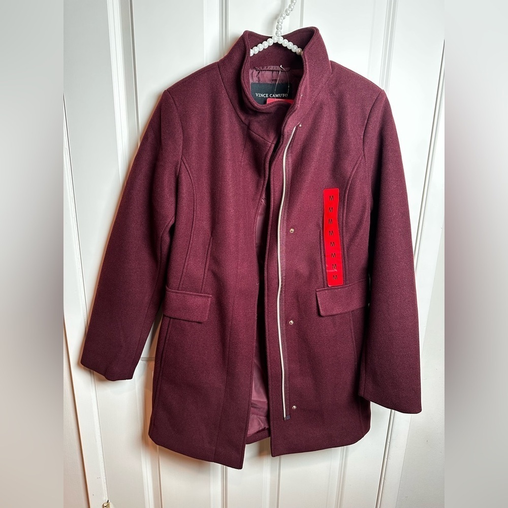 Vince Camuto Women's Burgundy Trench Coat